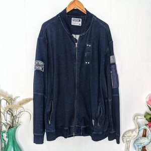 Parish Men's Nation Dark Blue Zip Up Hoodie 3X